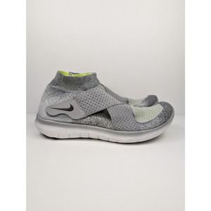 Nike Mens Size 9.5 Free RN Motion Flyknit 2017 Wolf Grey Sneakers 880845 002